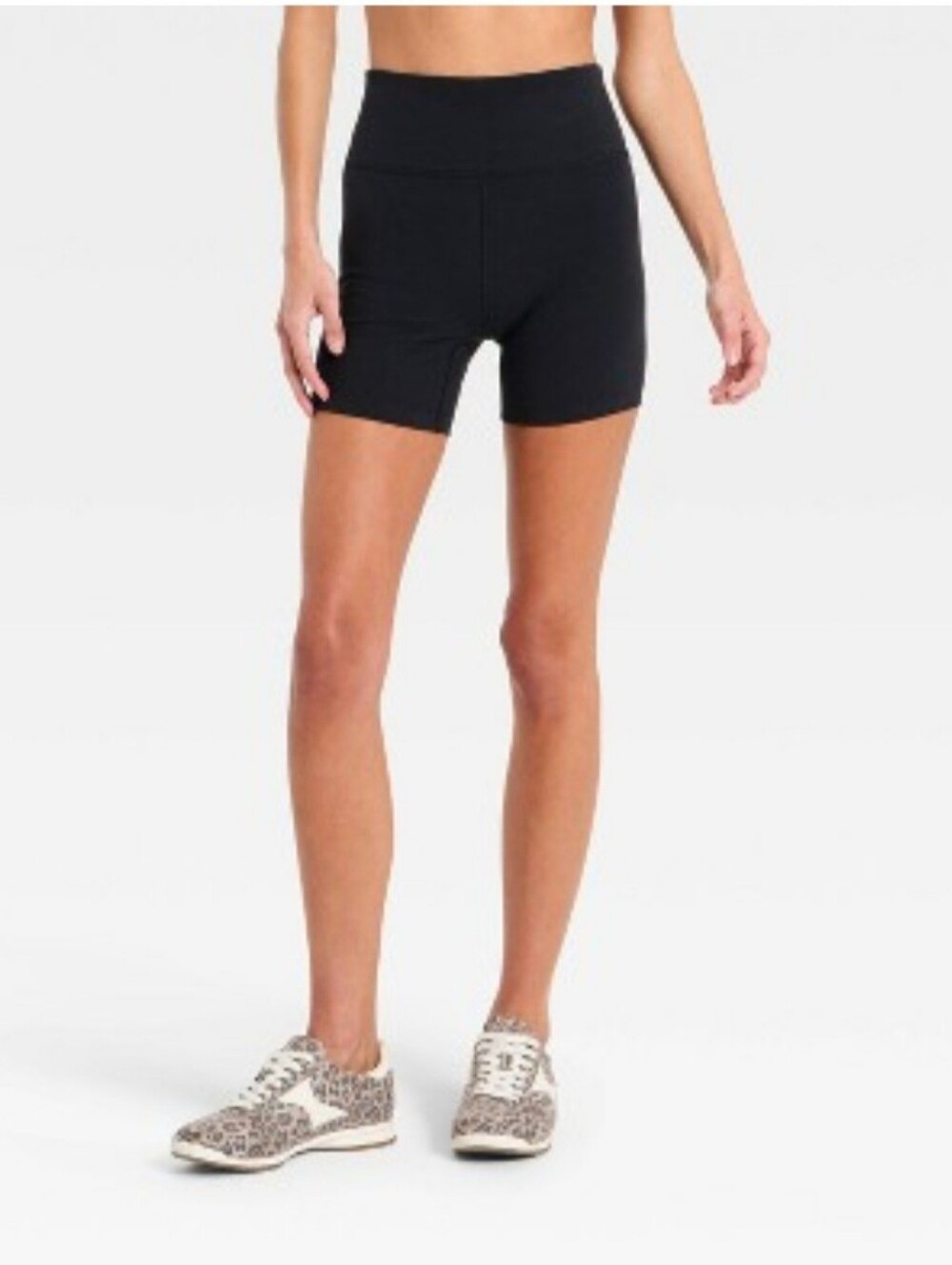 High-Rise Cotton Balance Cotton Spandex Blend Bike Shorts 5" All In Motion